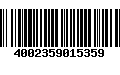 Código de Barras 4002359015359