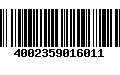 Código de Barras 4002359016011