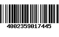 Código de Barras 4002359017445