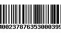 Código de Barras 400237876353000399