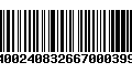 Código de Barras 400240832667000399