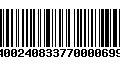 Código de Barras 400240833770000699