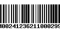 Código de Barras 400241236211000299