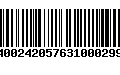 Código de Barras 400242057631000299