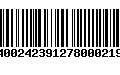 Código de Barras 400242391278000219