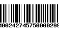 Código de Barras 400242745750000299