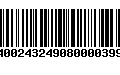 Código de Barras 400243249080000399