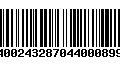 Código de Barras 400243287044000899