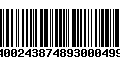 Código de Barras 400243874893000499