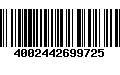 Código de Barras 4002442699725