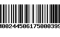 Código de Barras 400244506175000399