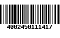 Código de Barras 4002450111417