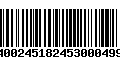 Código de Barras 400245182453000499