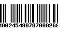 Código de Barras 400245490787000269