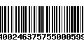 Código de Barras 400246375755000599