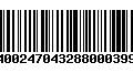 Código de Barras 400247043288000399