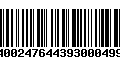 Código de Barras 400247644393000499