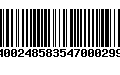 Código de Barras 400248583547000299