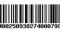 Código de Barras 400250938274000799