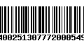 Código de Barras 400251307772000549