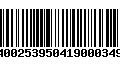 Código de Barras 400253950419000349