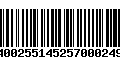 Código de Barras 400255145257000249