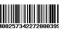 Código de Barras 400257342272000399