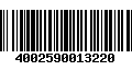 Código de Barras 4002590013220