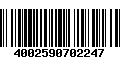 Código de Barras 4002590702247