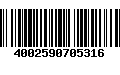 Código de Barras 4002590705316