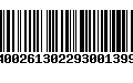 Código de Barras 400261302293001399