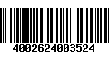 Código de Barras 4002624003524