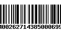 Código de Barras 400262714385000699