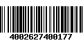 Código de Barras 4002627400177