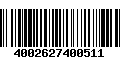 Código de Barras 4002627400511