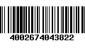 Código de Barras 4002674043822