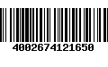 Código de Barras 4002674121650