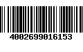 Código de Barras 4002699016153