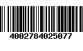 Código de Barras 4002784025077