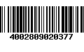 Código de Barras 4002809020377