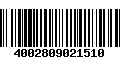 Código de Barras 4002809021510