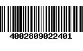 Código de Barras 4002809022401