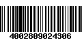 Código de Barras 4002809024306