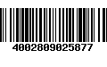 Código de Barras 4002809025877