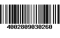 Código de Barras 4002809030260