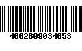 Código de Barras 4002809034053