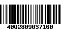 Código de Barras 4002809037160