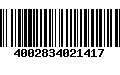 Código de Barras 4002834021417