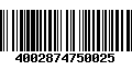 Código de Barras 4002874750025