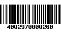 Código de Barras 4002970000260